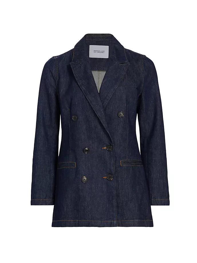 

Двубортный пиджак Walter Denim Derek Lam 10 Crosby, цвет hudson