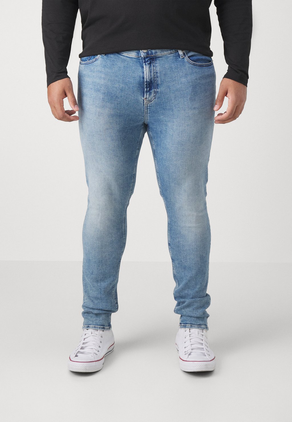 Джинсы скинни Calvin Klein Jeans Plus, светло-синий футболки calvin klein jeans темно синий