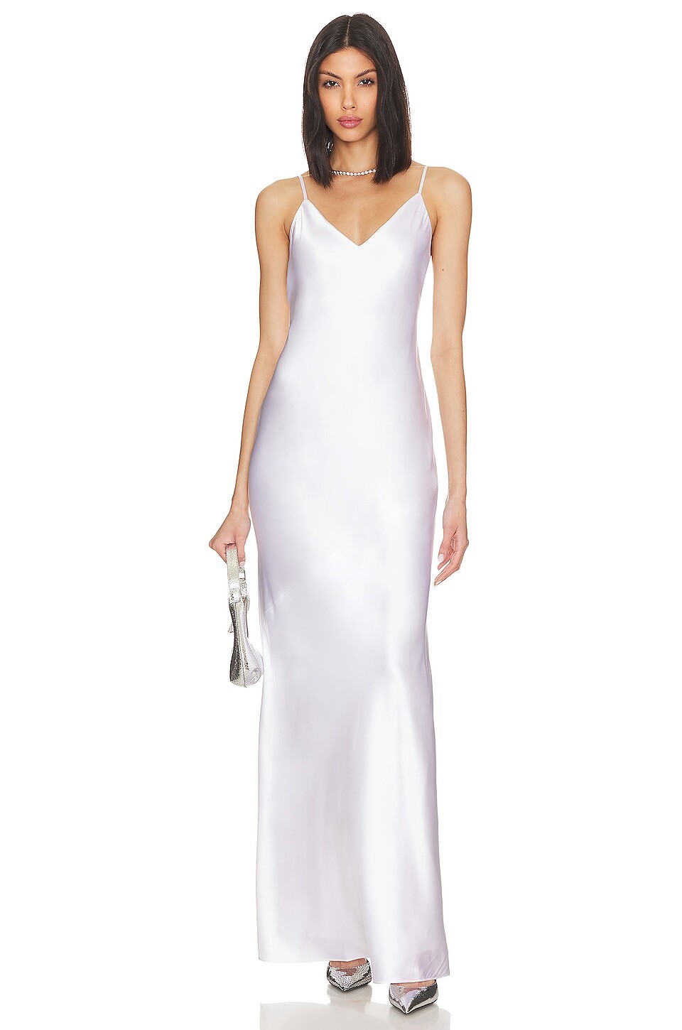 

Платье макси L'AGENCE Serita Maxi Bias Dress, белый