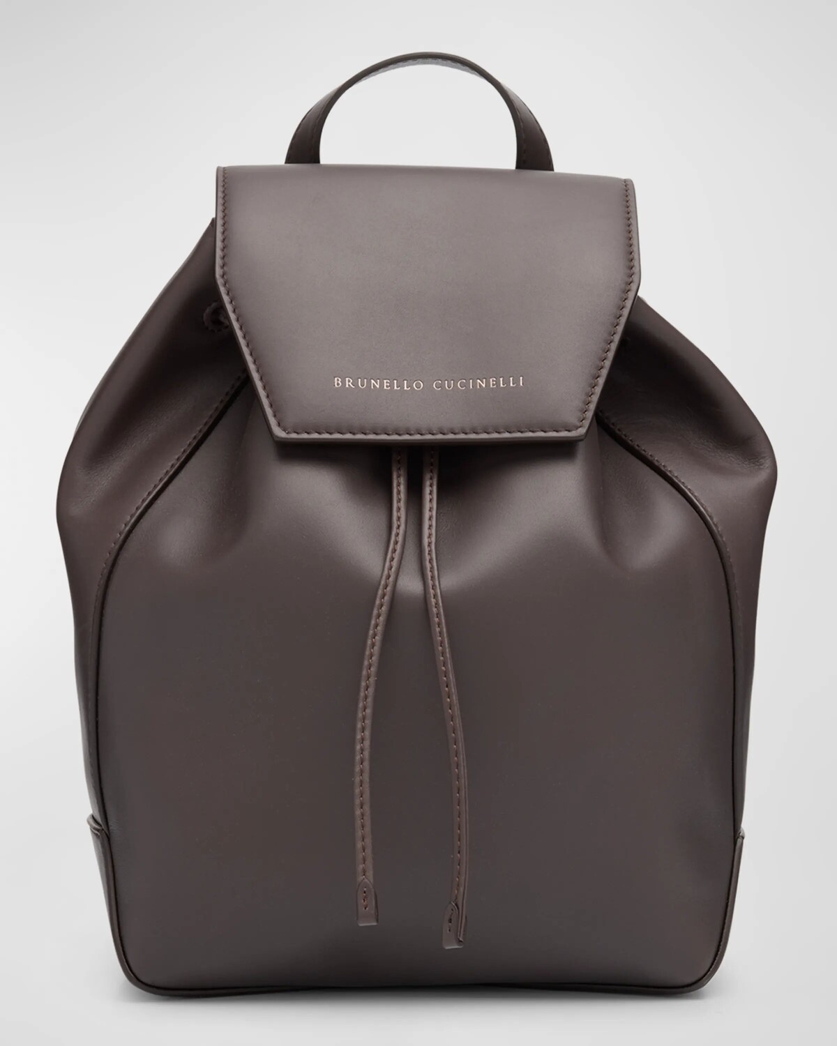 

Рюкзак из телячьей кожи с клапаном Brunello Cucinelli, цвет Brown