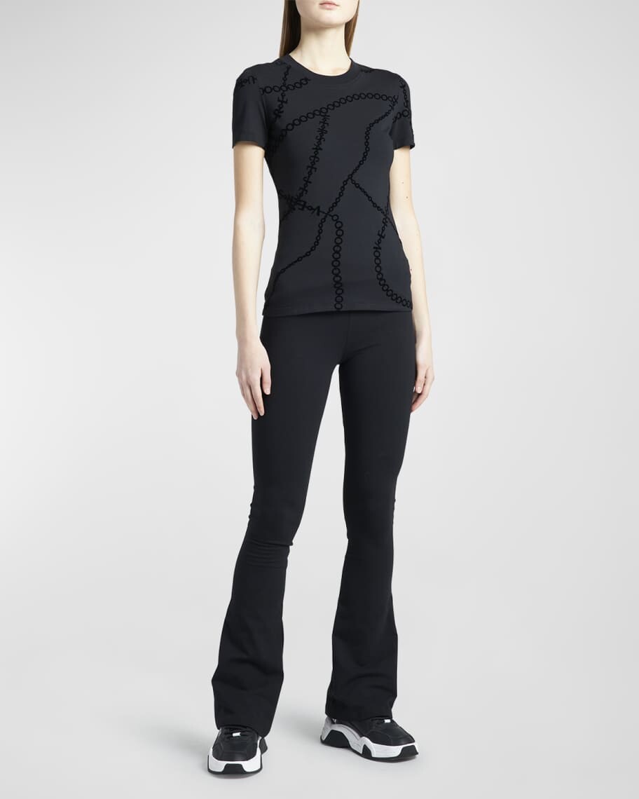 

Футболка с круглым вырезом и принтом цепочек Versace Jeans Couture
