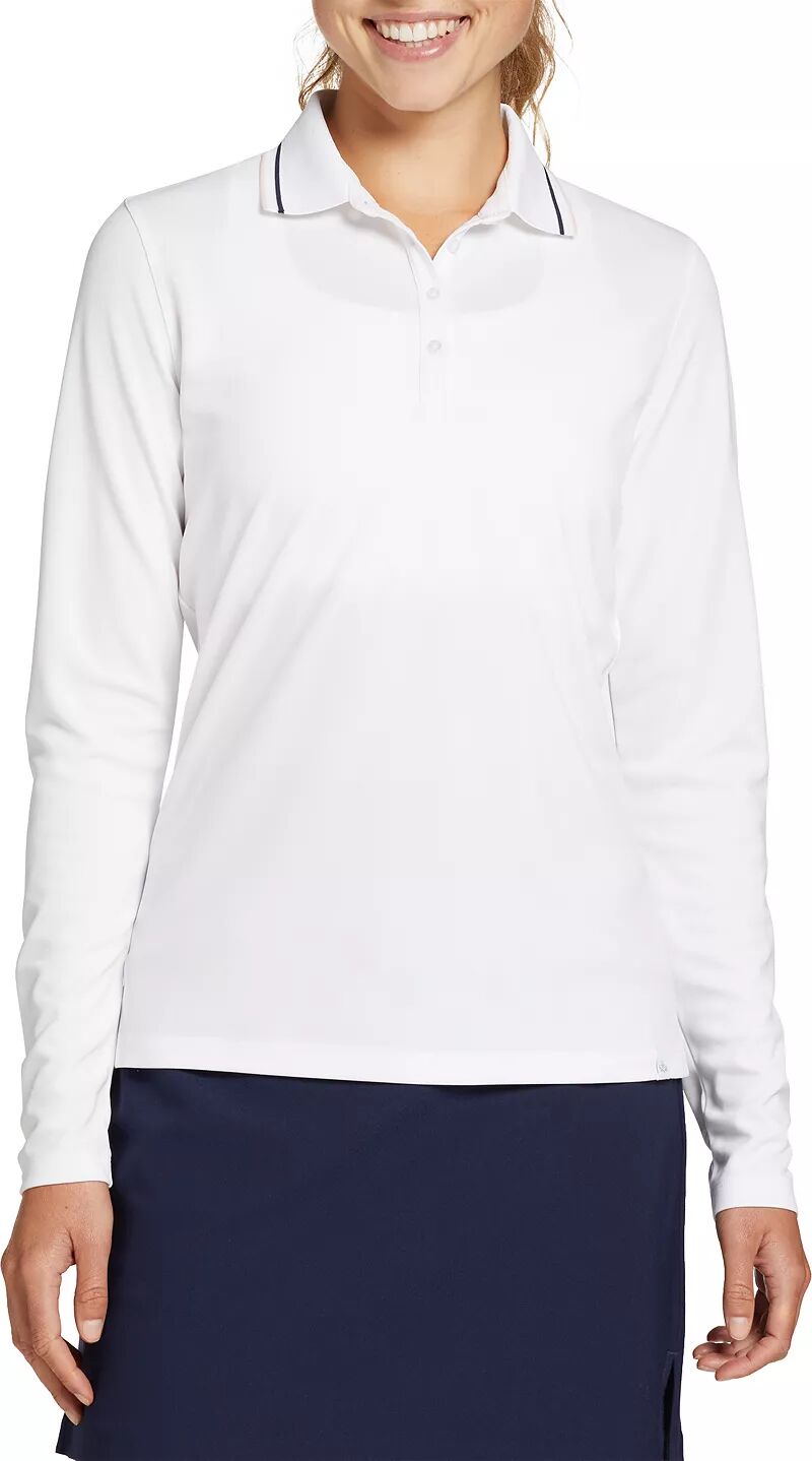 Женская футболка-поло для гольфа с длинными рукавами и отделкой в ​​рубчик Walter Hagen