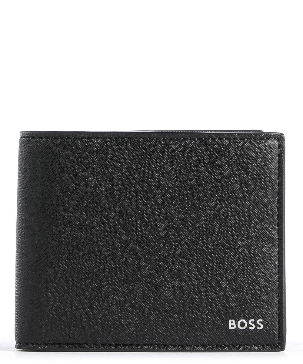 Кошелек Zair из клеенной кожи Boss, черный