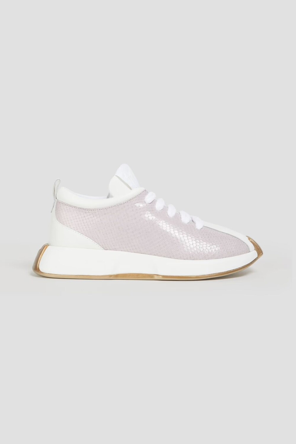 

Кроссовки Ferox со змеиным эффектом Giuseppe Zanotti, белый