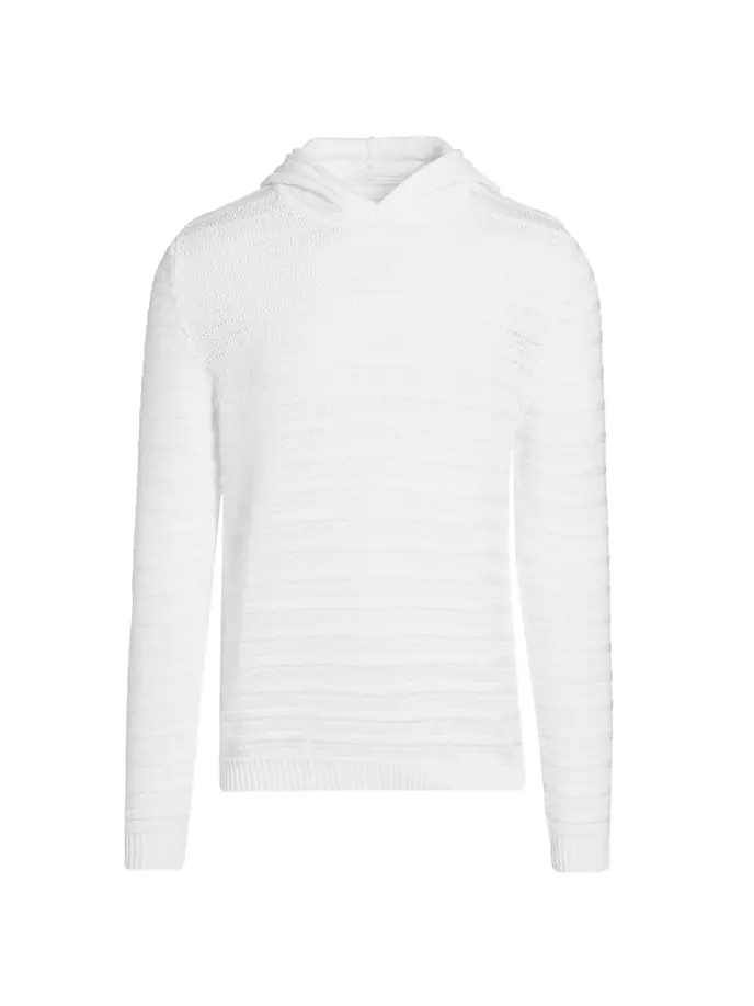 

КОЛЛЕКЦИЯ Свитер с капюшоном Ridge Stitch Saks Fifth Avenue, белый