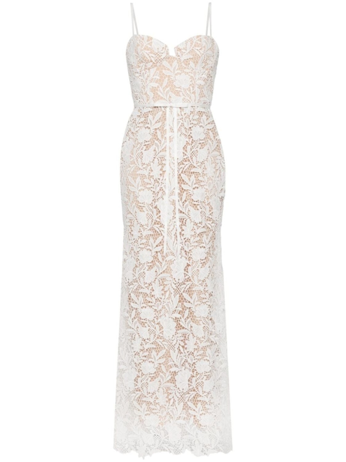 

Marchesa Notte платье из цветочного кружева, белый