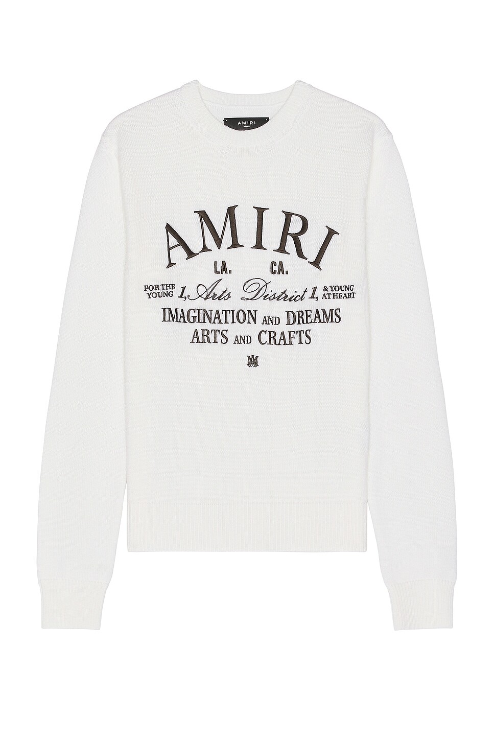 

Свитер мужской Arts District Crewneck Amiri, цвет Alabaster