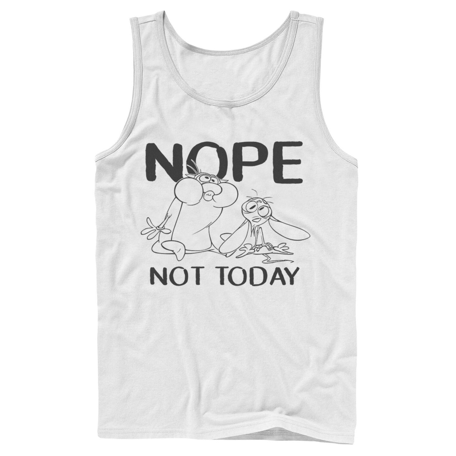 Мужская майка Nickelodeon Ren And Stimpy Nope Not Today Sketch not today womens tracksuit set nope not today bunny man sweatsuits fishing sweatpants and hoodie set fashion