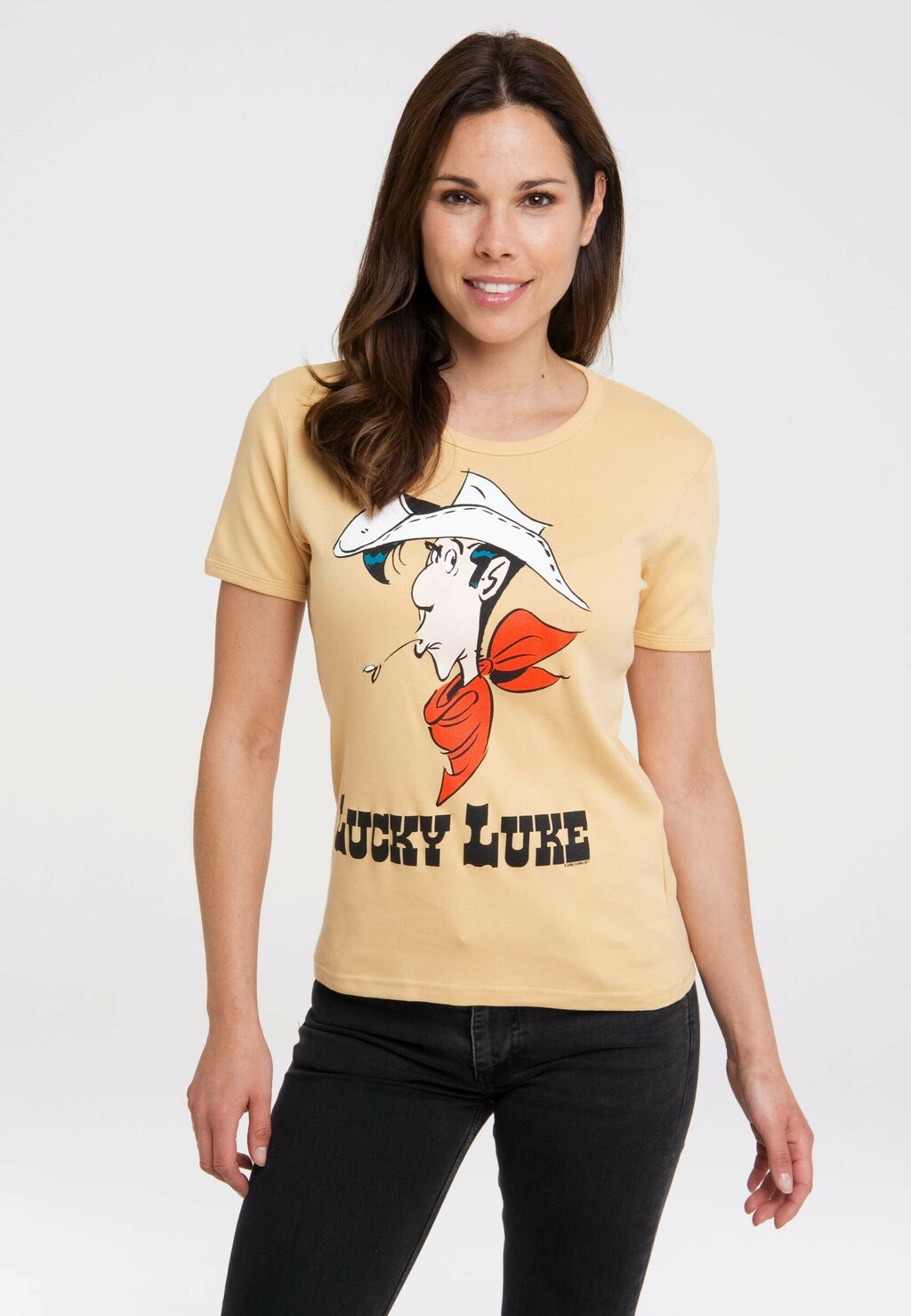 

Футболка с принтом T-SHIRT LUCKY LUKE PORTRAIT LOGOSHIRT, охра