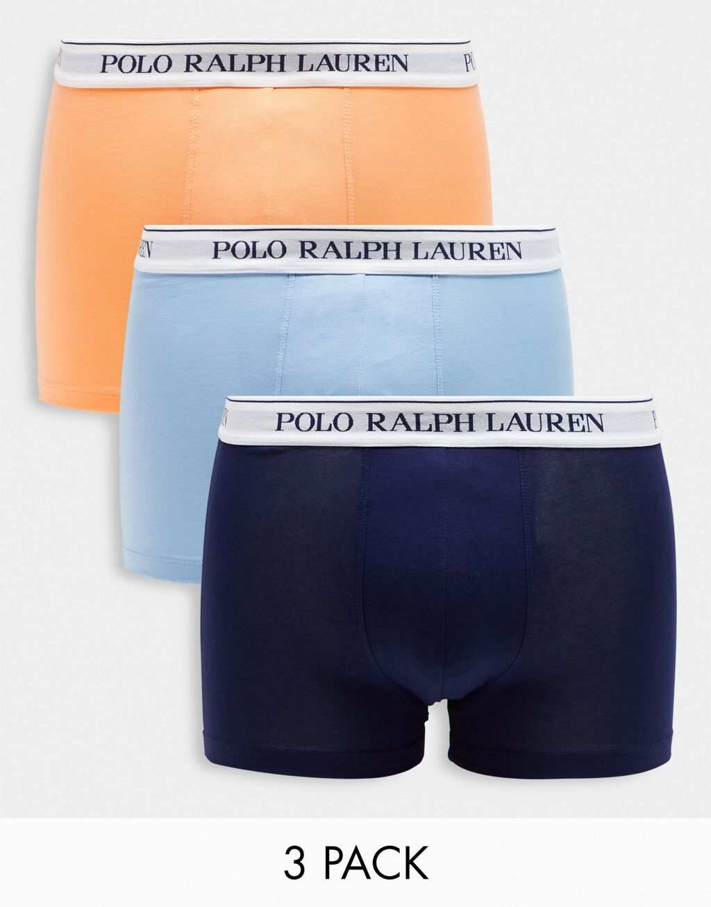 

Комплект из трех плавок Polo Ralph Lauren темно-синего, оранжевого и синего цвета