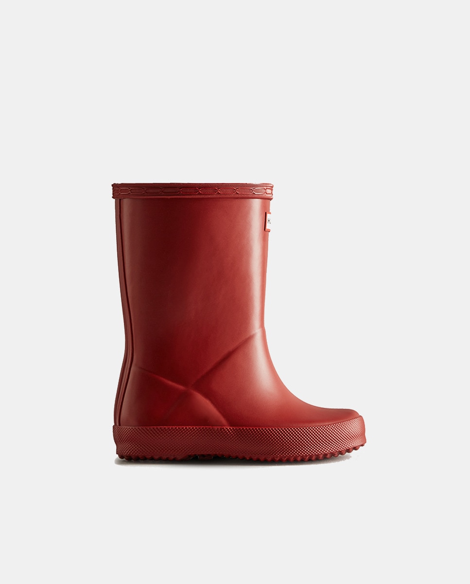 Оригинальные детские резиновые сапоги с матовым покрытием и логотипом Hunter, красный резиновая обувь viking полусапоги classic kids boot