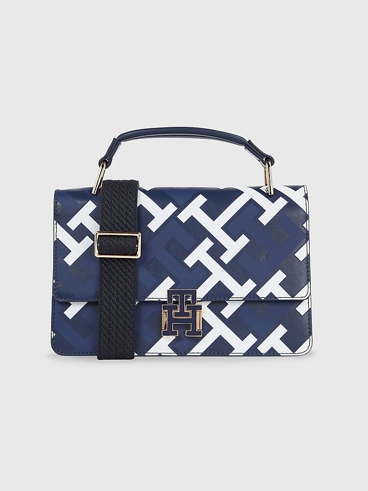 

Кожаная сумка через плечо с логотипом Pushlock Tommy Hilfiger
