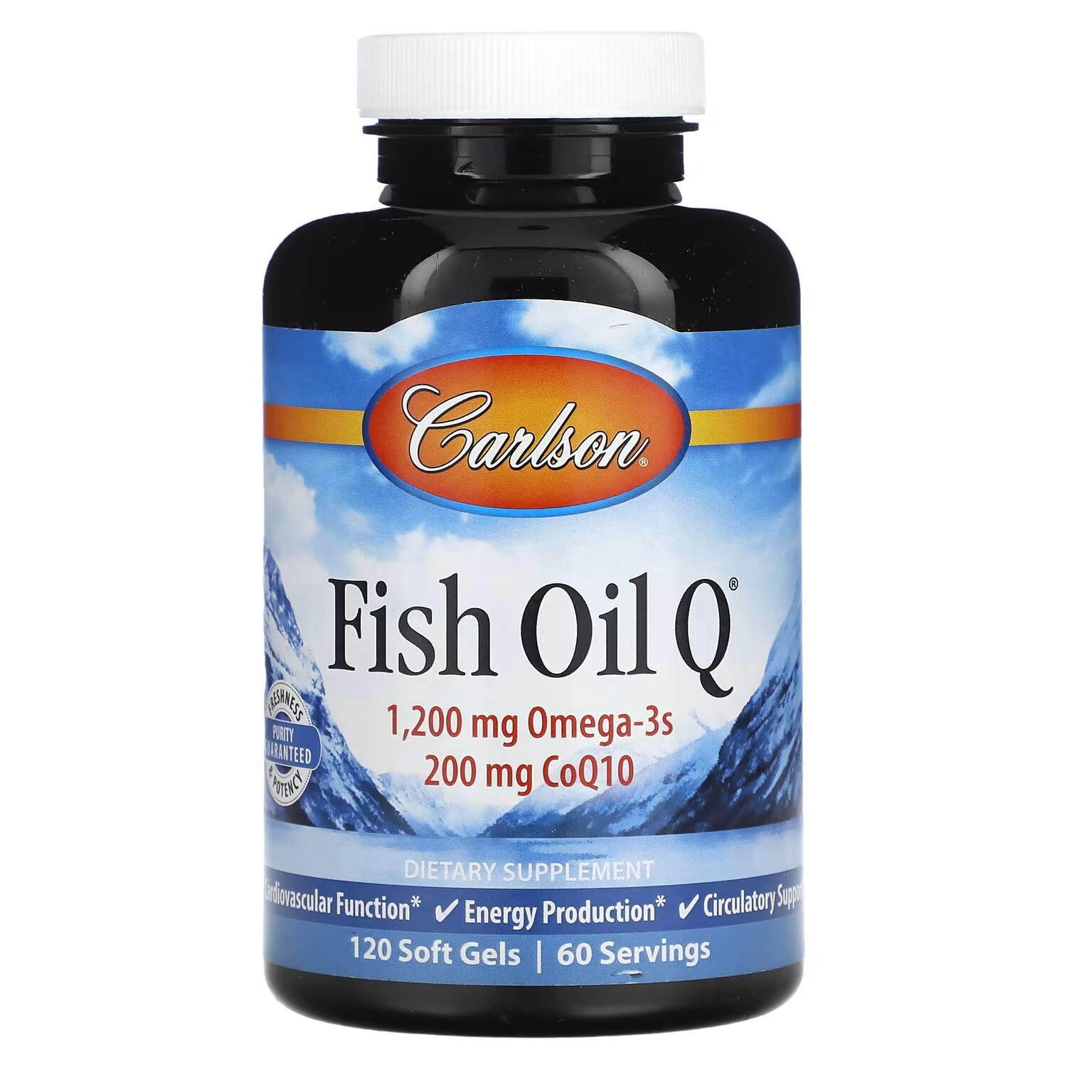 

Пищевая добавка Carlson Fish Oil Q, 120 капсул