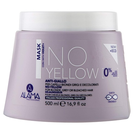 Alama No Yellow Маска против желтизны для светлых, седых и обесцвеченных волос 500мл, Alama Professional