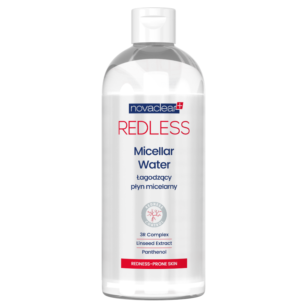 Успокаивающая мицеллярная жидкость для лица Novaclear Redless, 400 мл