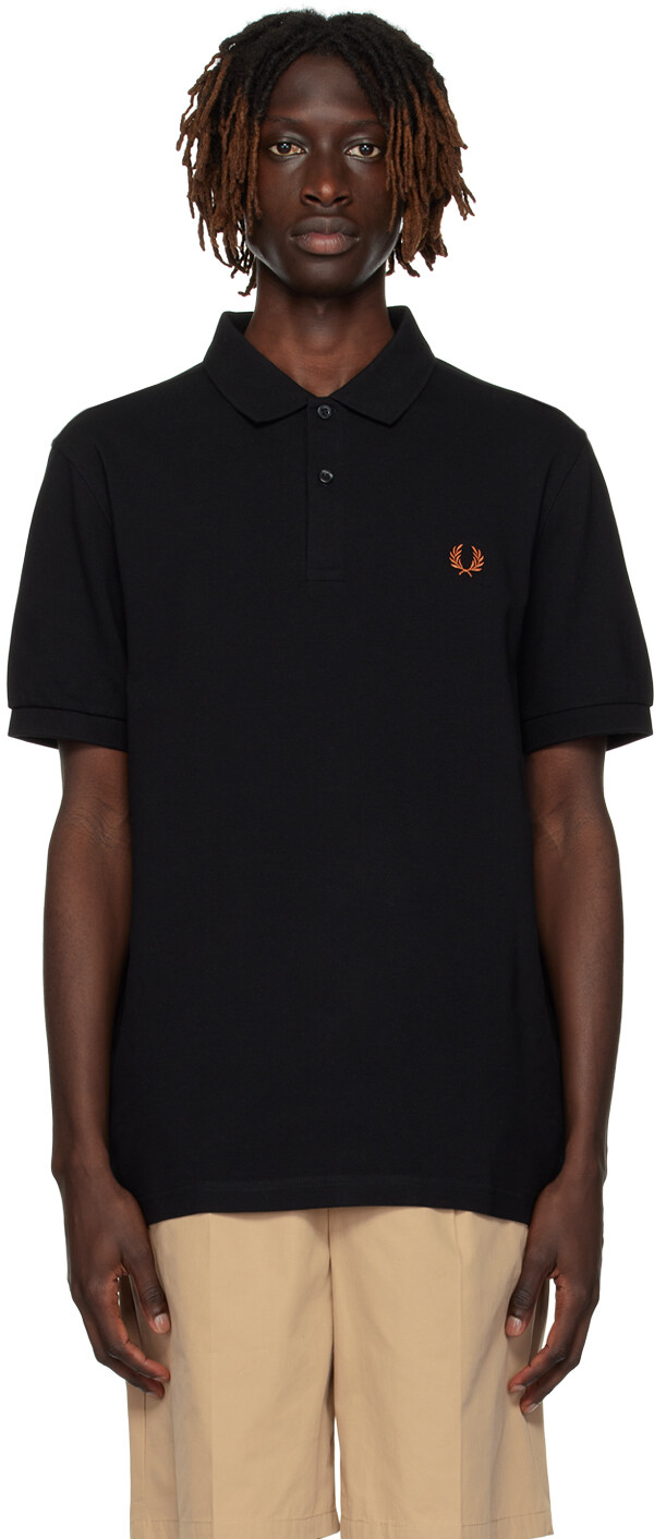 

Черная футболка-поло с вышивкой Fred Perry, Черный
