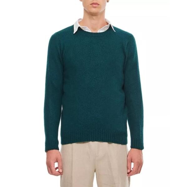 Свитер crewneck wool sweater Drumohr, черный