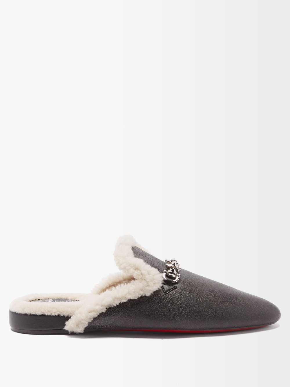 

Кожаные тапочки woolito swing Christian Louboutin, черный