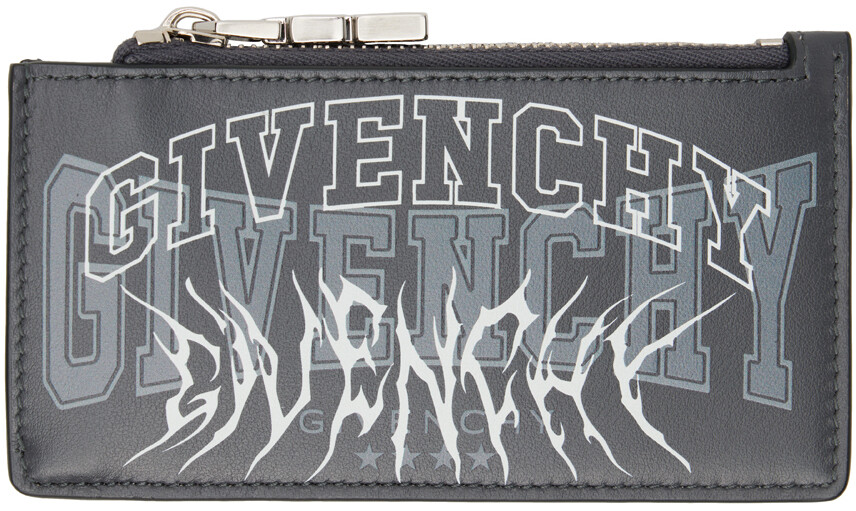 

Серая визитница на молнии, темная Givenchy