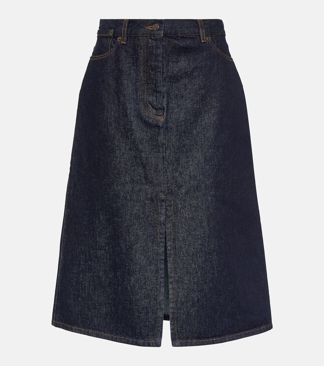 

Джинсовая юбка миди Dries Van Noten, синий