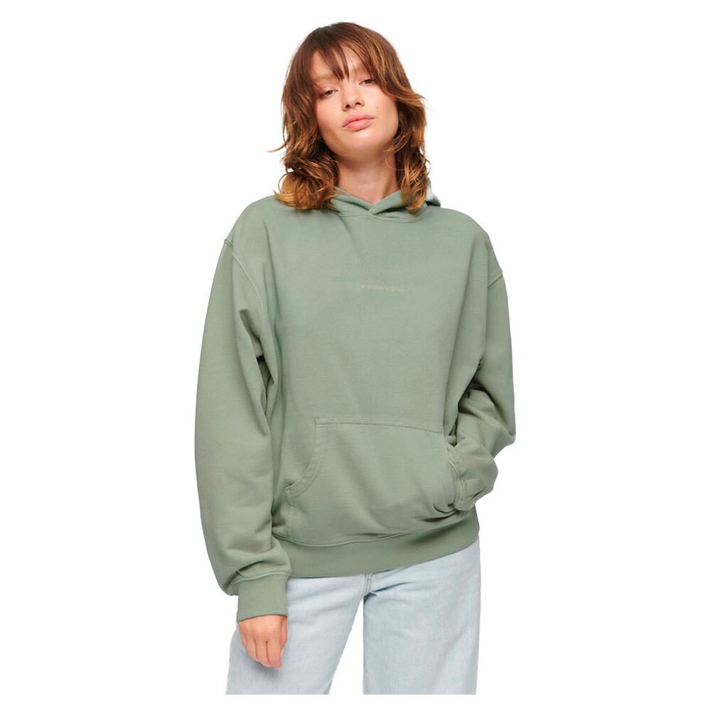 

Худи Superdry Micro Logo Embroidered Loose, зеленый