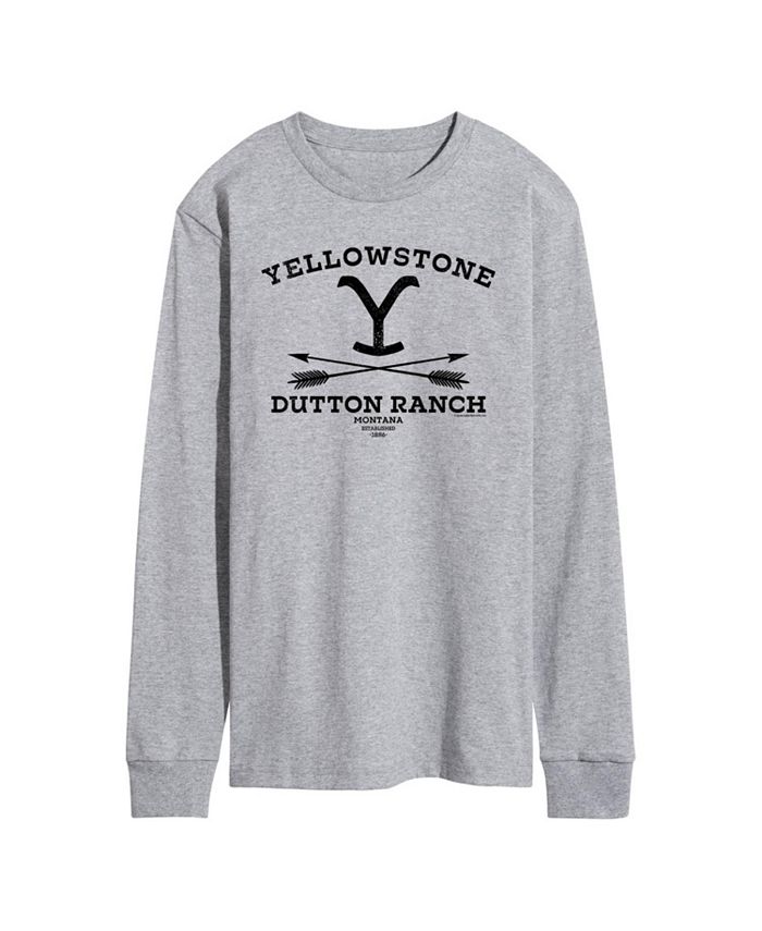 Мужская футболка с длинным рукавом Yellowstone Dutton Ranch Arrows AIRWAVES, серый
