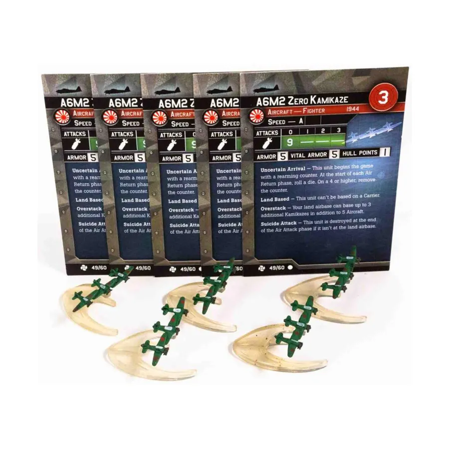 

A6M2 Зеро Камикадзе (С) x5, Axis & Allies - Collectible Miniatures Game - War at Sea - Task Force Singles