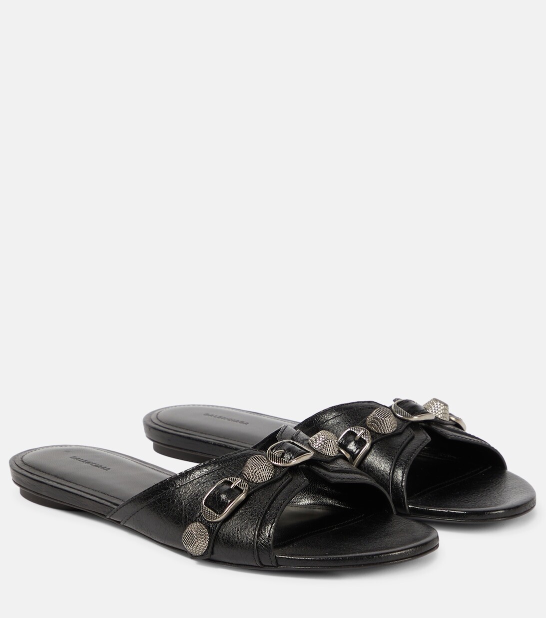 

Кожаные шлепанцы Cagole Balenciaga, черный