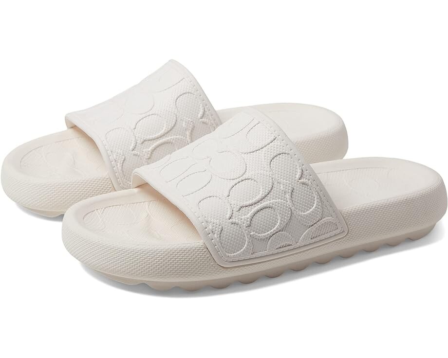 Сандалии COACH Obi Rubber Sports Slide, цвет Chalk сандалии coach ulla slide цвет black rubber