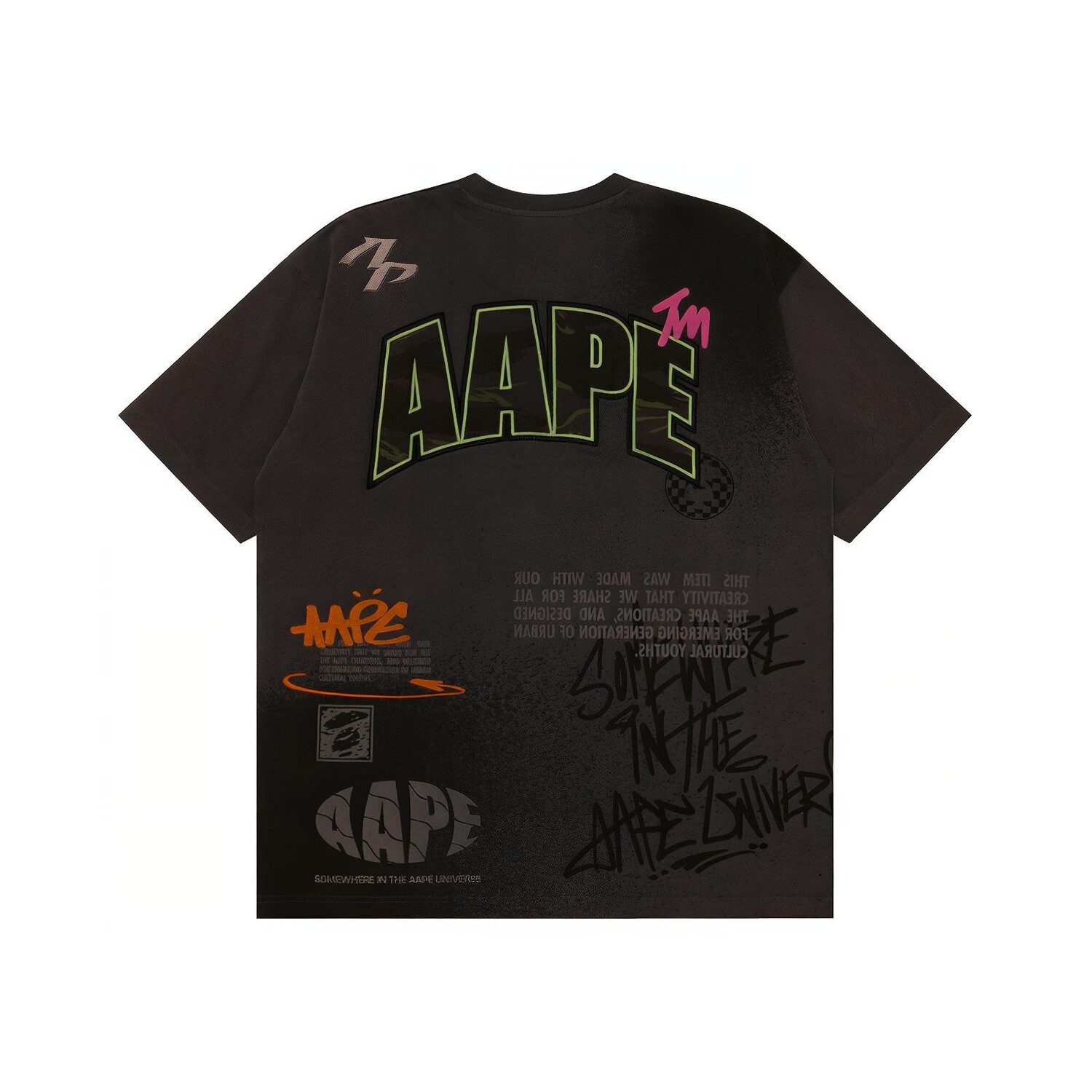 

Футболка из хлопка от *A BATHING APE Aape, синий/зеленый