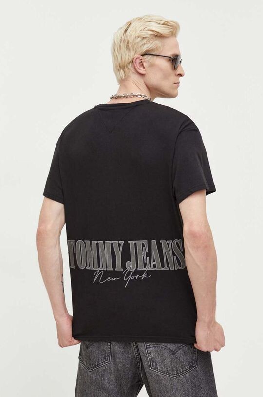 

Хлопковая футболка Tommy Jeans, черный