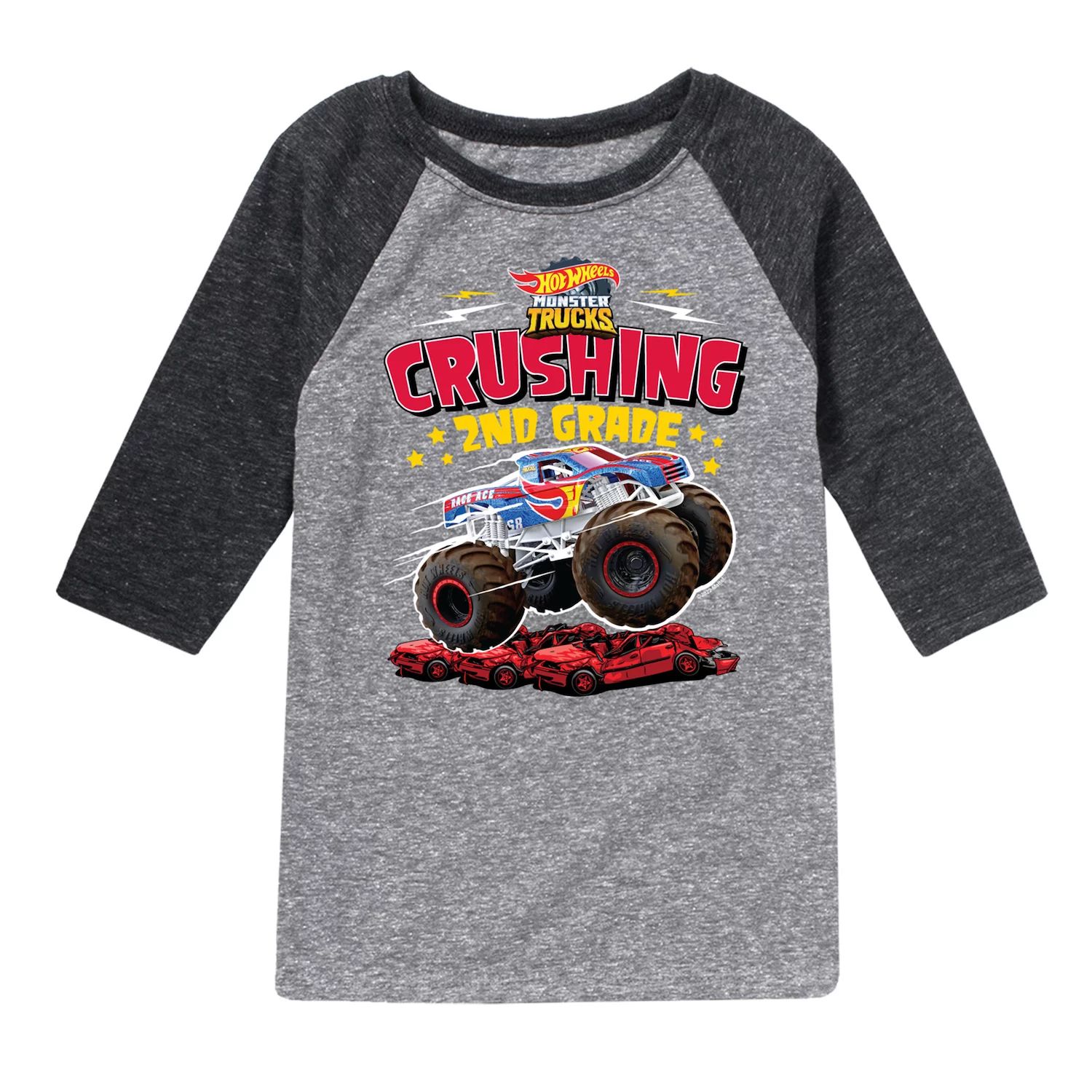 

Футболка Hot Wheels Crushing 2nd Raglan для мальчиков 8–20 лет с рисунком Licensed Character, серый