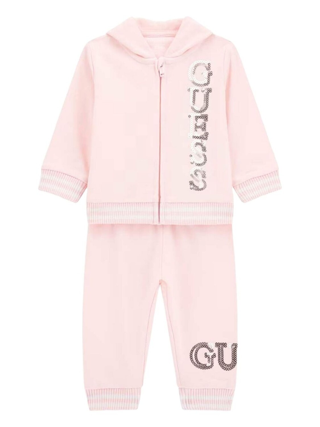 

Guess kids спортивный костюм, украшенный пайетками, розовый