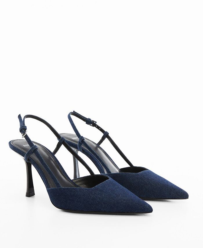 

Женские джинсовые босоножки на каблуке MANGO, цвет Dark Blue