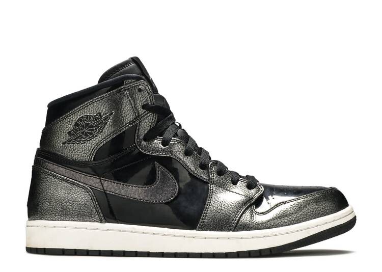 

Кроссовки AIR JORDAN 1 RETRO HIGH 'BLACK PATENT', черный