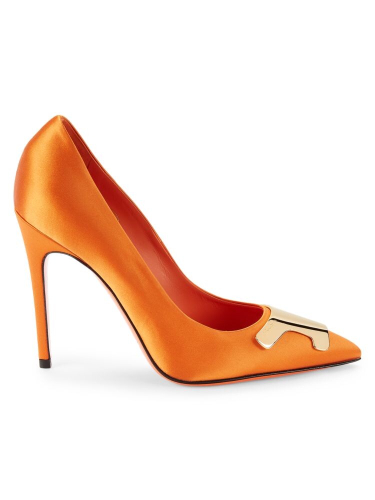 

Туфли-лодочки на шпильке Santoni, оранжевый