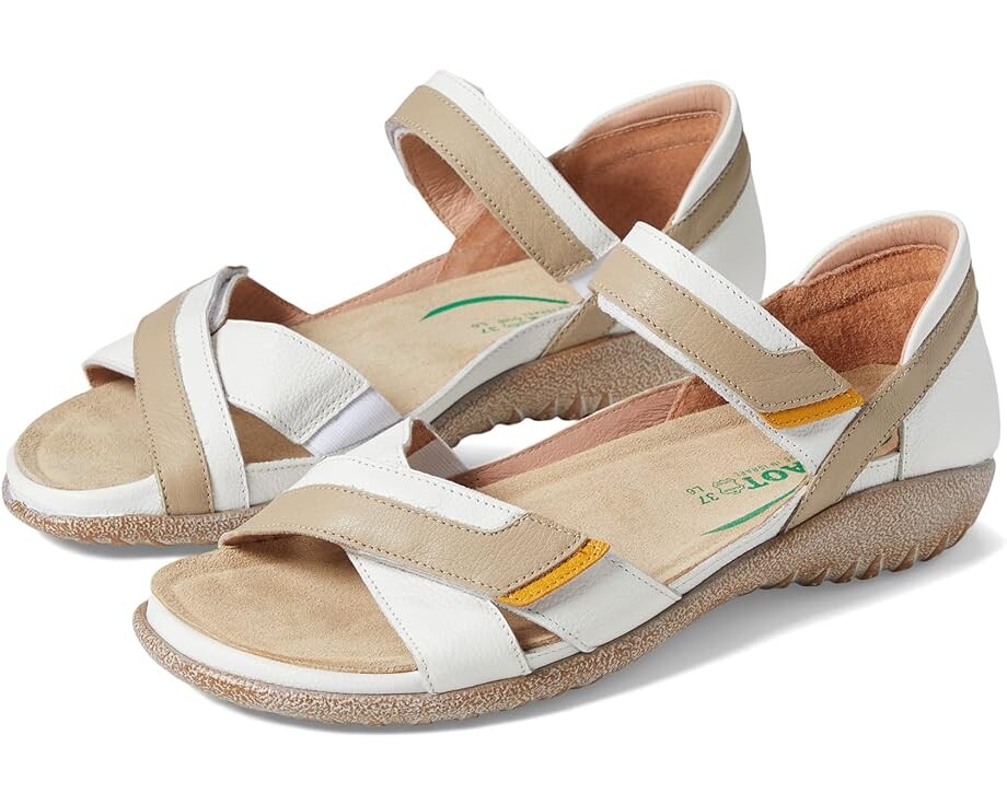 

Сандалии Naot Karawa, цвет White/Beige/Marigold Combination
