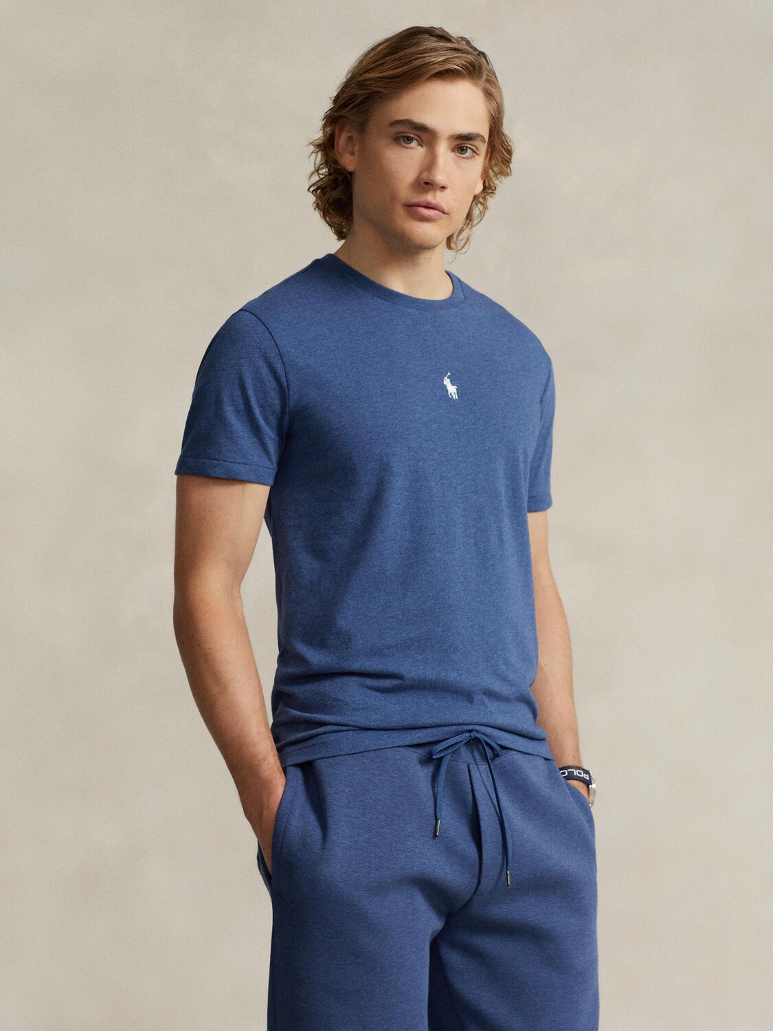

Футболка Polo Slim Fit из джерси с круглым вырезом Ralph Lauren, остров хизер