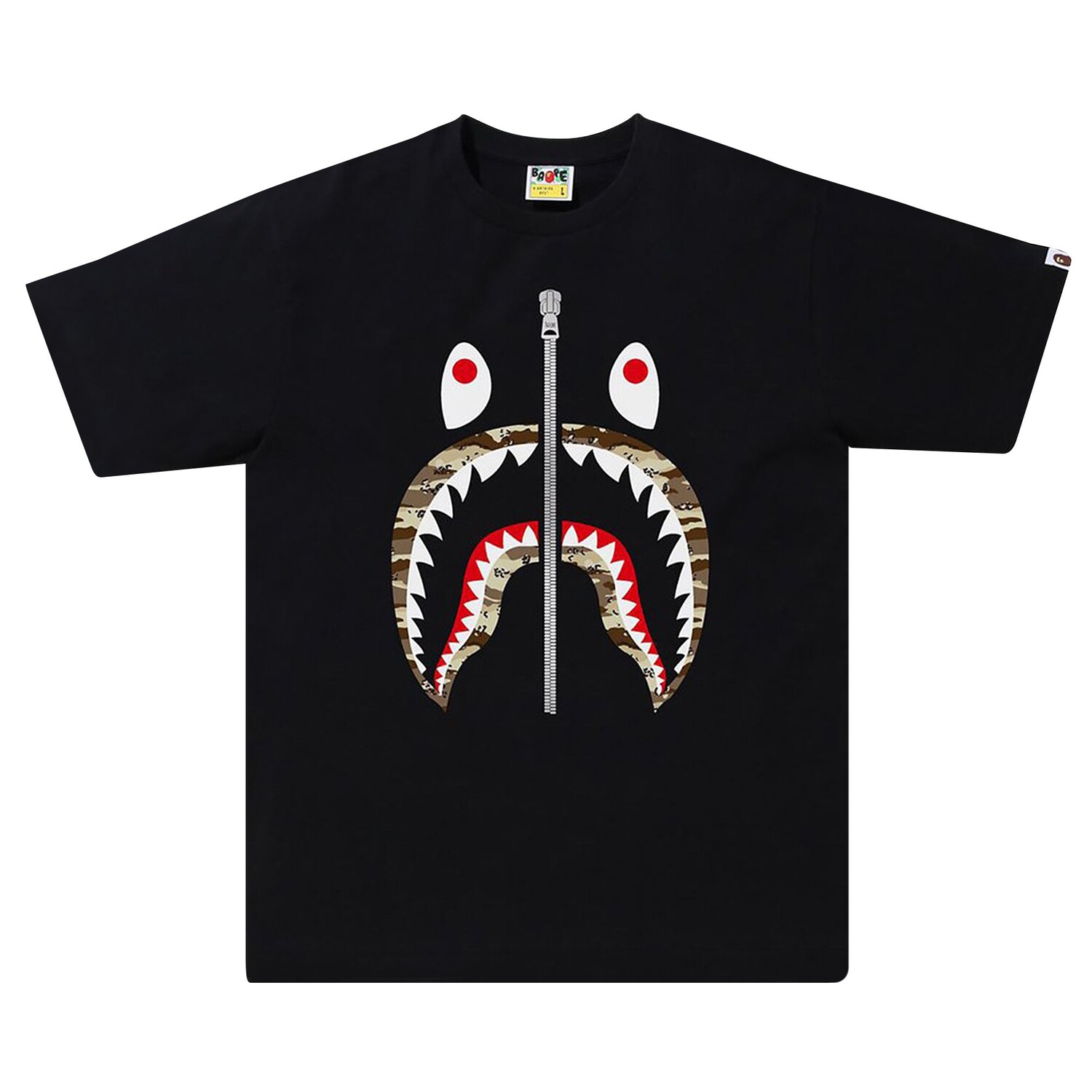

Футболка BAPE Desert Camo Shark, черный/бежевый