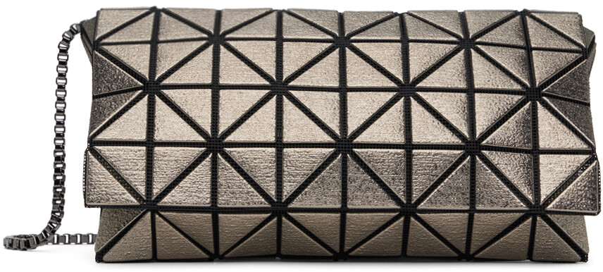 

Платиновая сумка-коробка цвета бронзы Bao Bao Issey Miyake, цвет Gunmetal