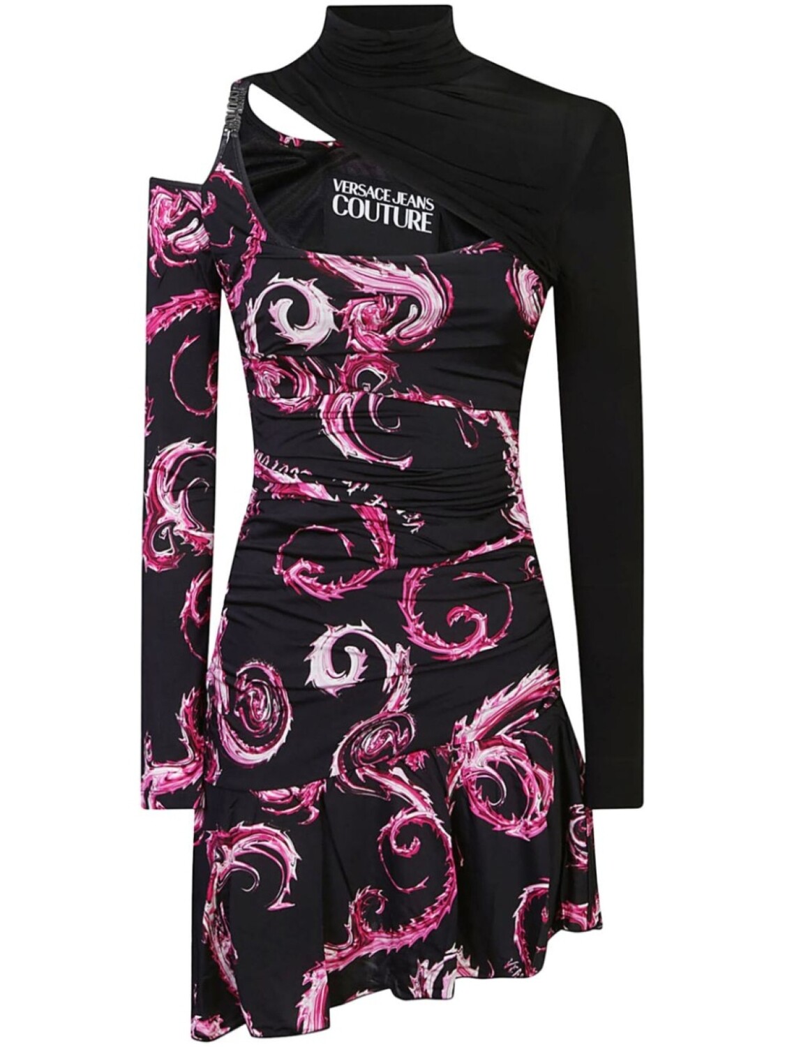 

Платье-рубашка с вырезом от Versace Jeans Couture Chrome Couture, черный