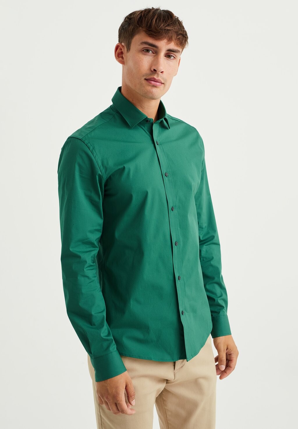 

Деловая рубашка MET STRETCH WE Fashion, цвет green