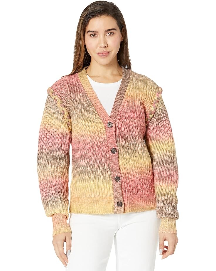 

Свитер KUT from the Kloth Isla - Braided Button-Down Cardigan, цвет Oatmeal/Coral