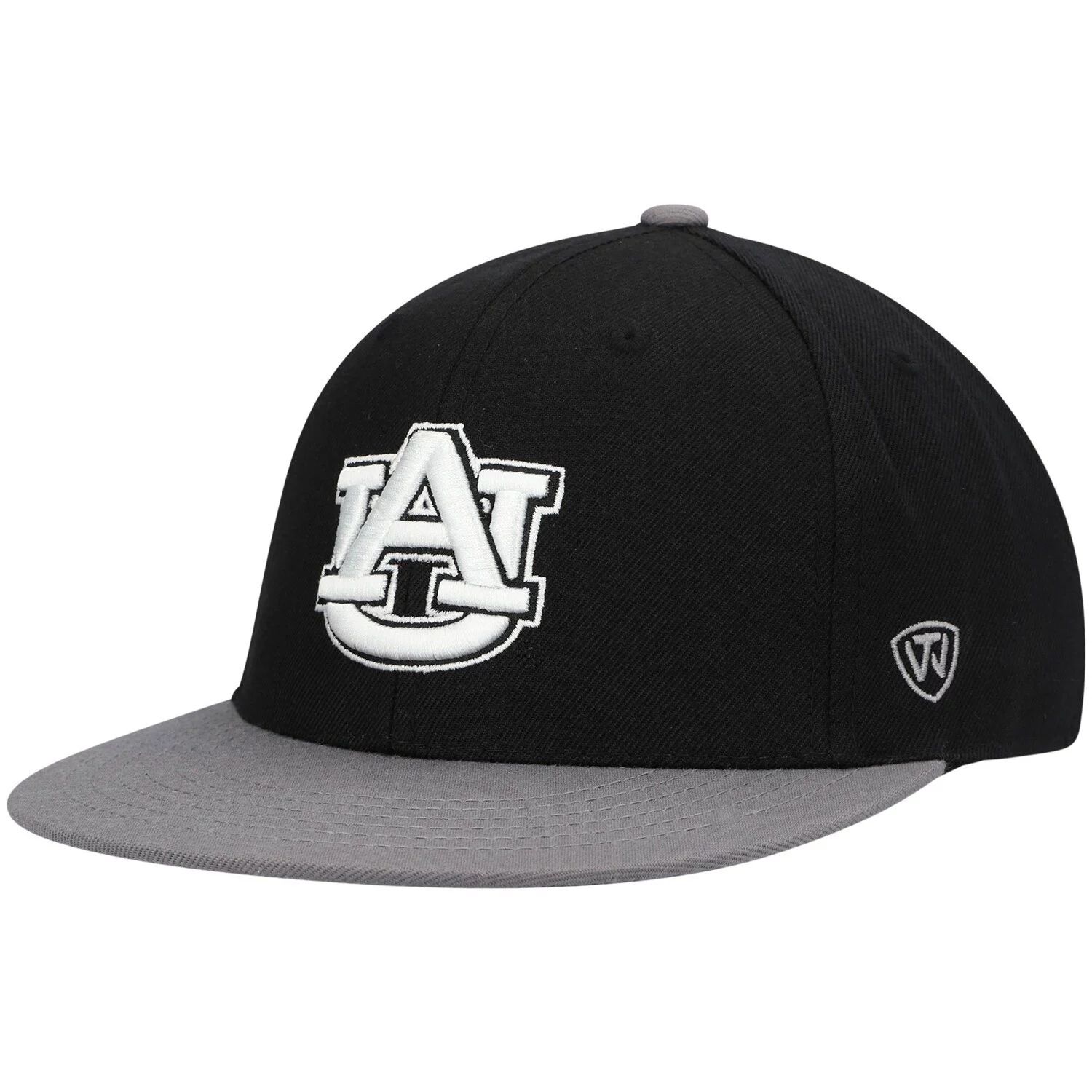 Мужская двухцветная приталенная шляпа Top of the World черного/серого цвета Auburn Tigers Team Color