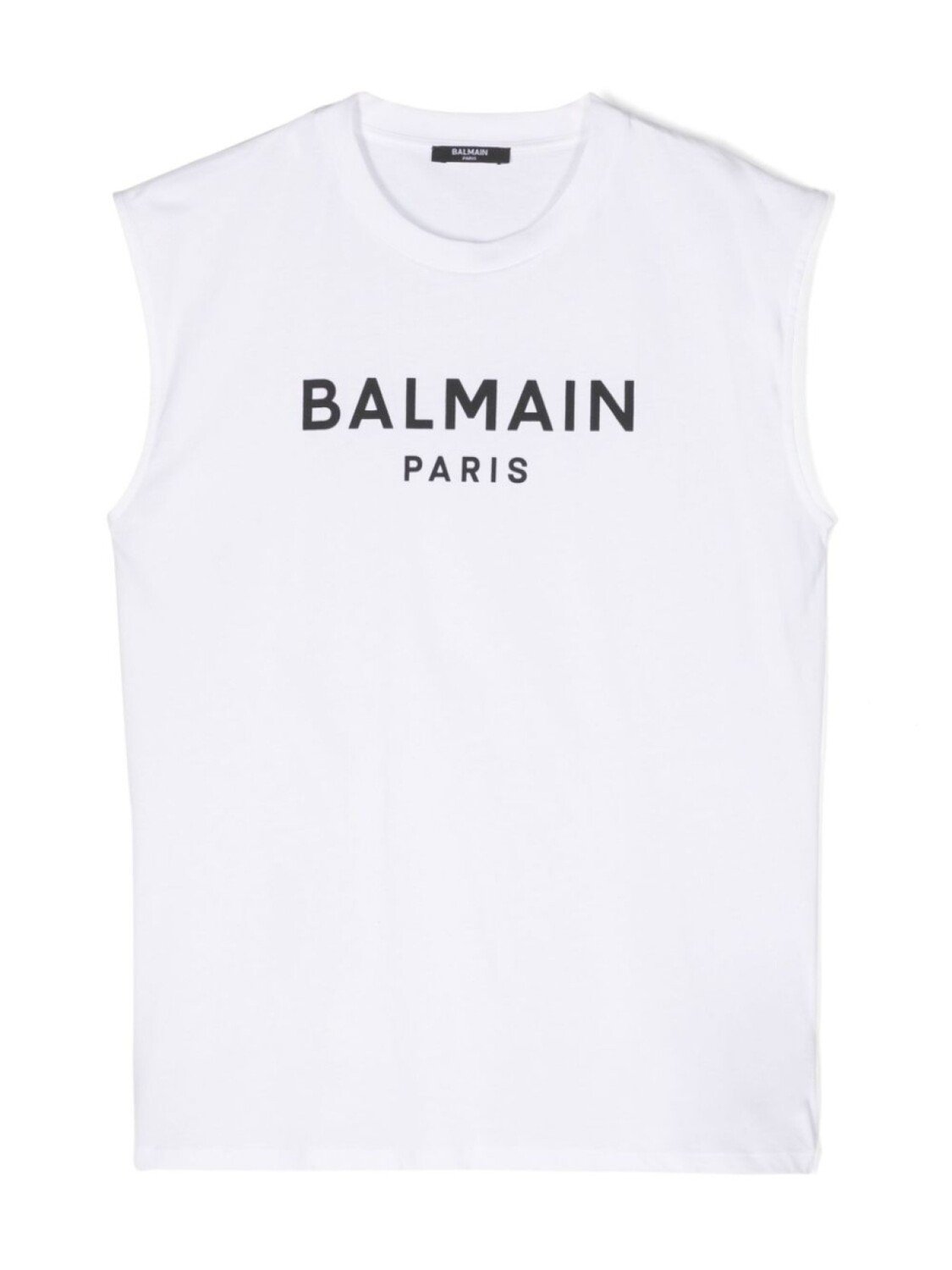 

Balmain Kids футболка без рукавов с логотипом, белый