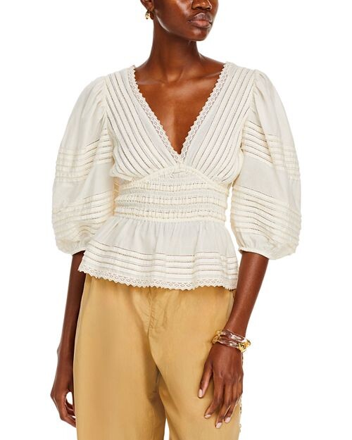 

Топ из батиста New York Mable Sea, цвет Ivory/Cream