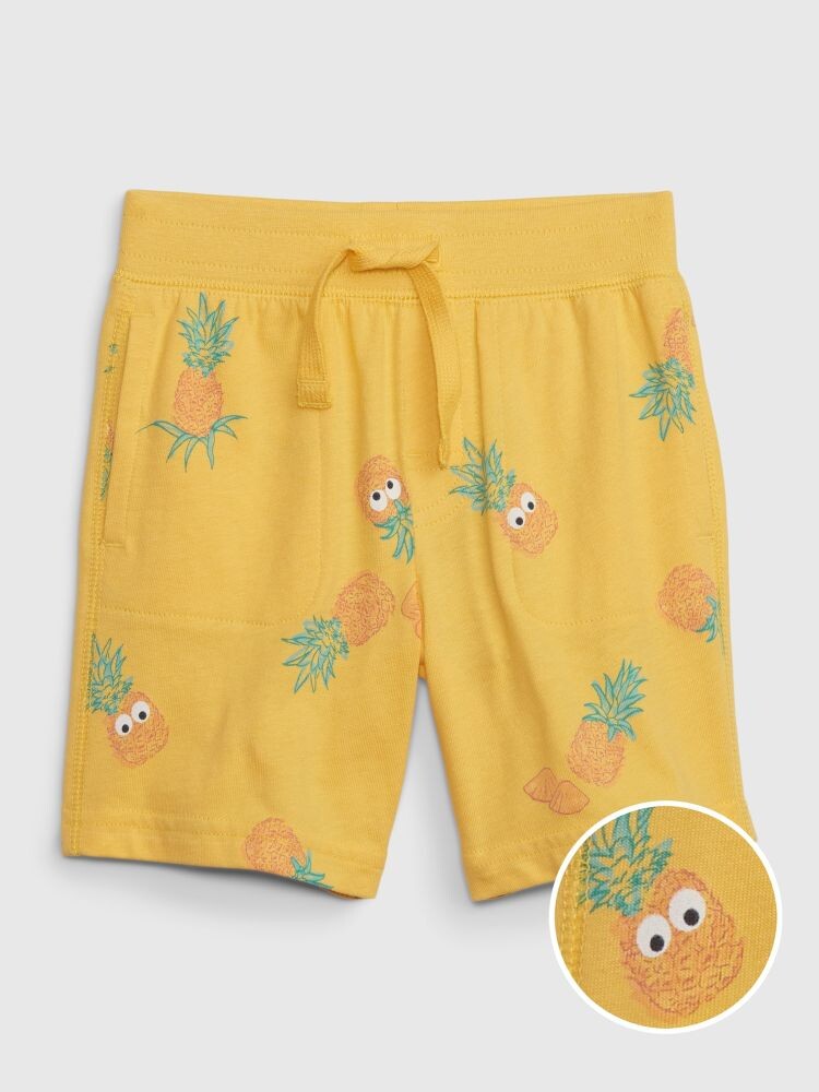 Детские шорты с узорами Gap, желтый