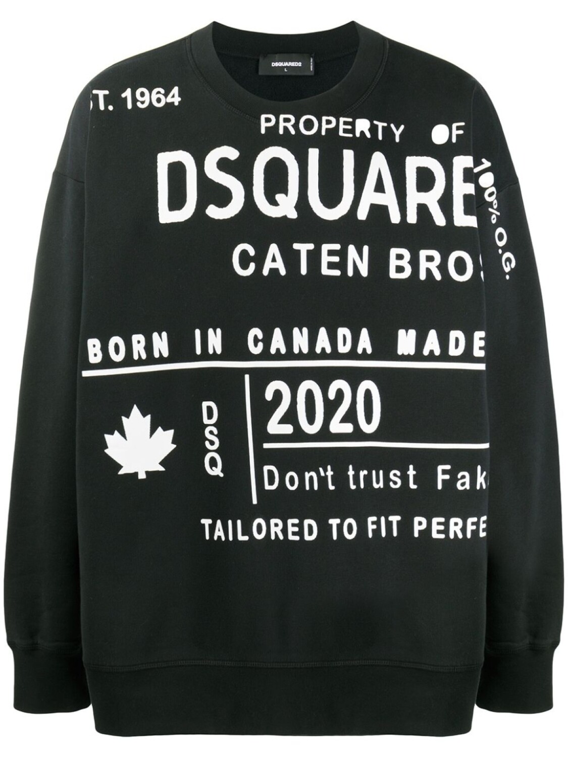 

Толстовка с принтом Dsquared2, черный