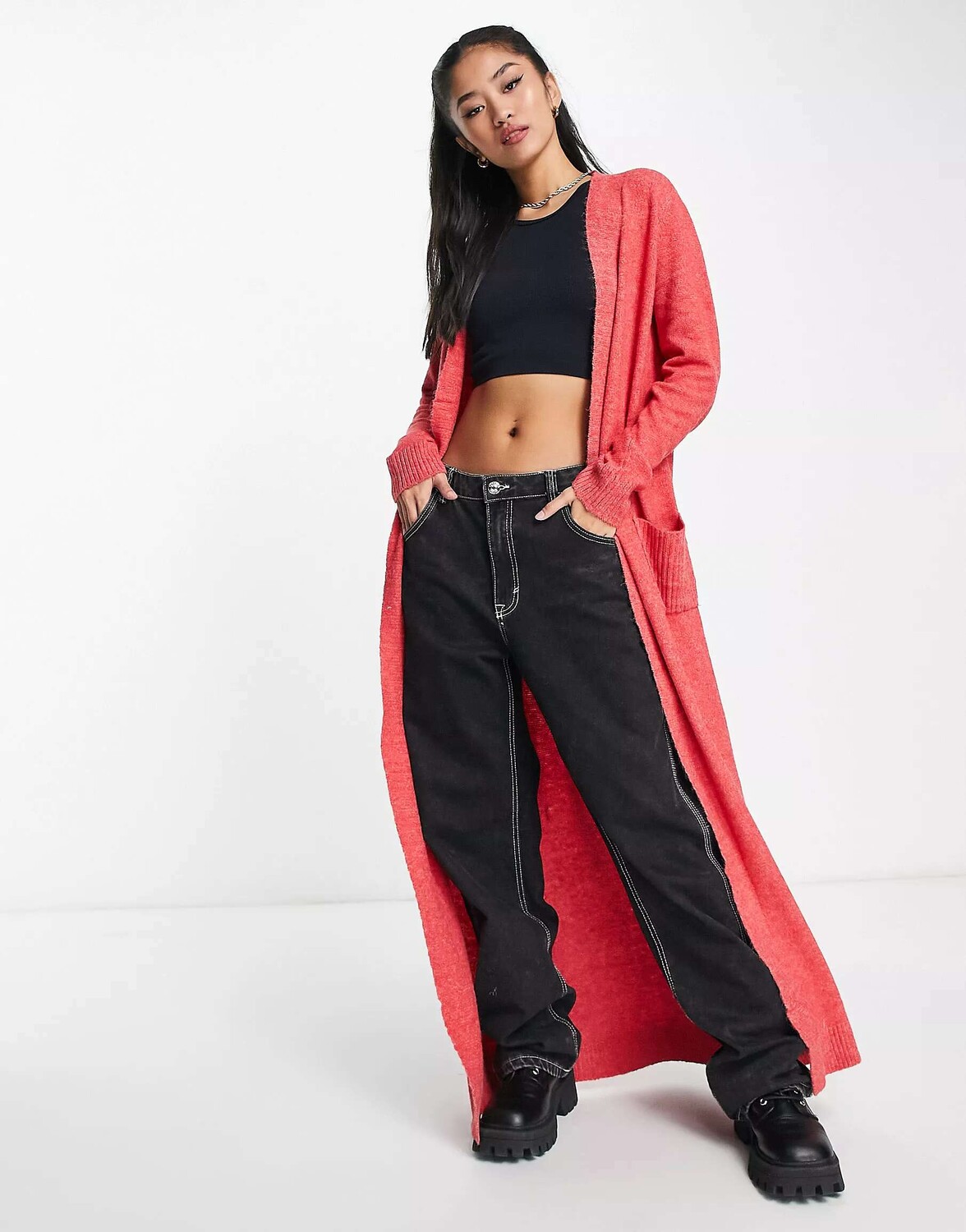 

Красный кардиган макси Vero Moda