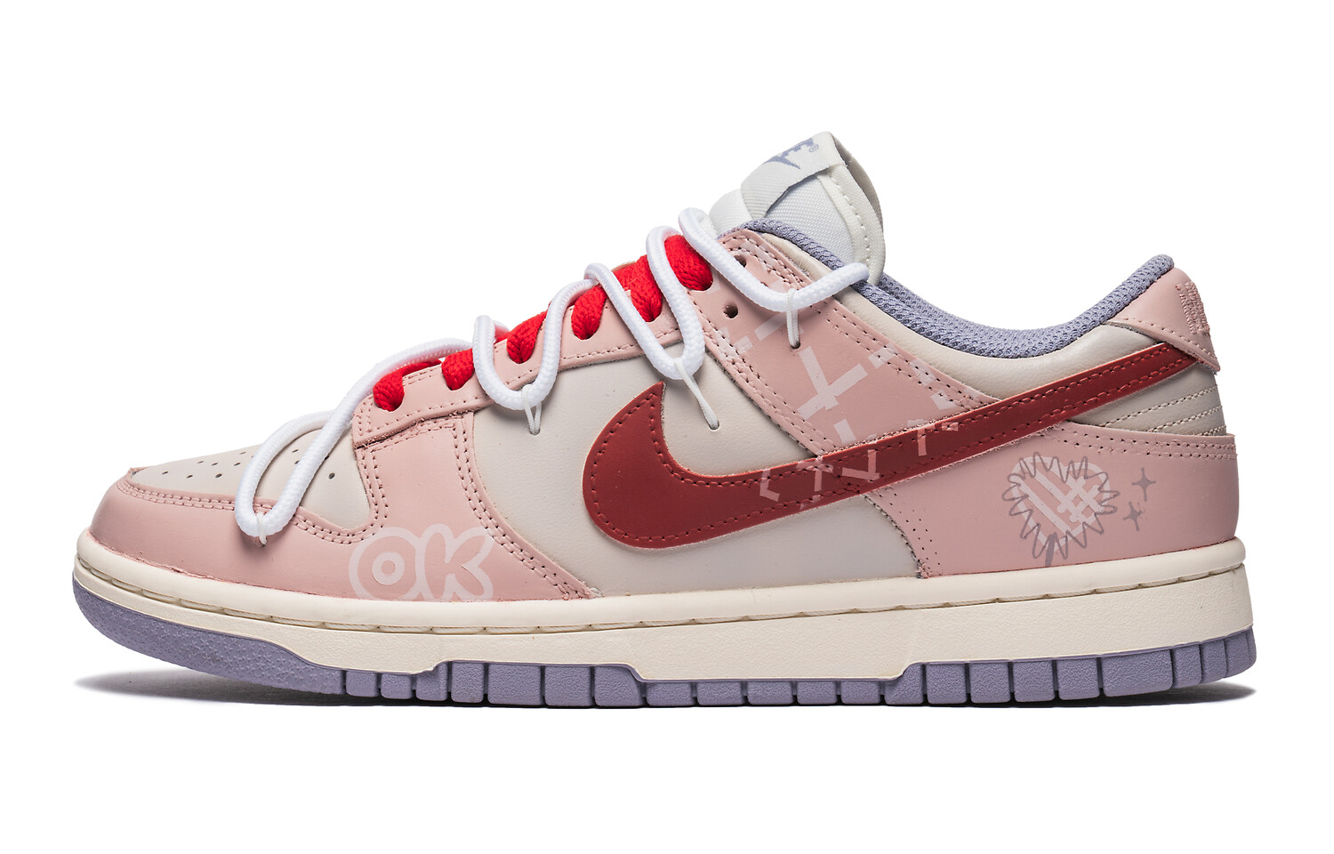 

Кроссовки Nike Dunk Skateboarding Shoes Women's Low-top Pink, розовый